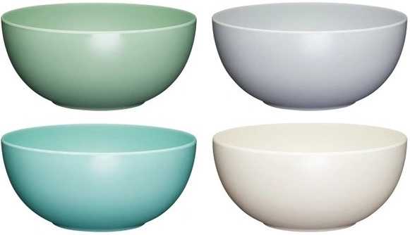 Colourworks Sada misek z melaminu Classics, 15 cm, 4 ks