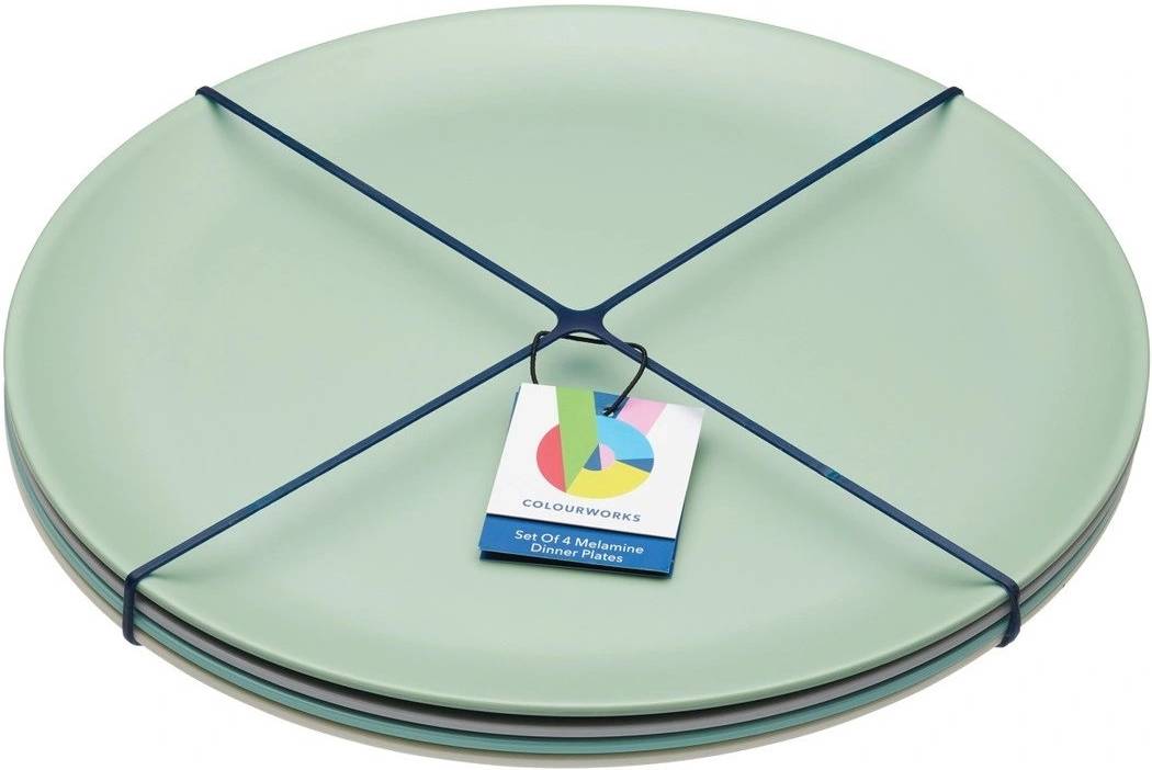 Colourworks Sada talířů z melaminu Classics, 28 cm