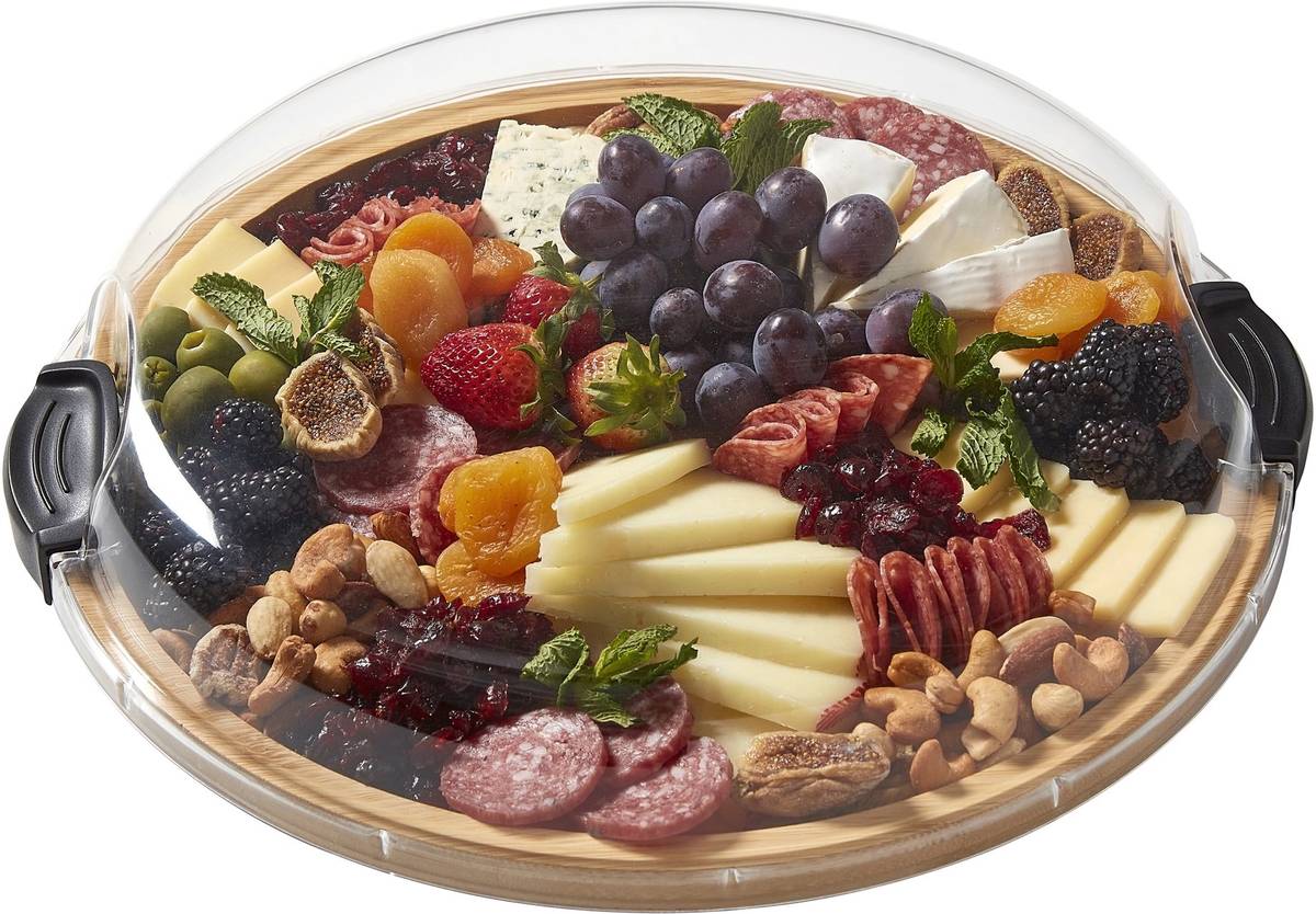 Farberware Servírovací prkénko s poklopem, kulaté, 35.5 cm