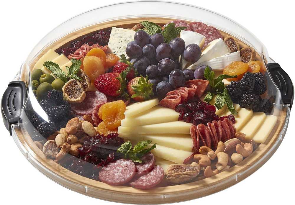Farberware Servírovací prkénko s poklopem, kulaté, 35.5 cm