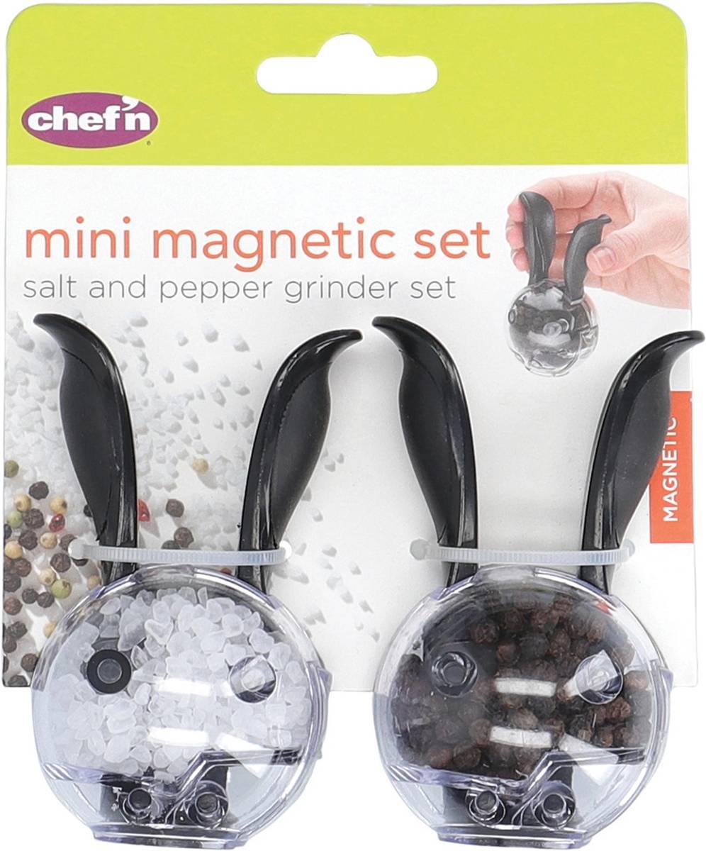 Chef'n Sada magnetických mlýnků na pepř a sůl, 2 ks