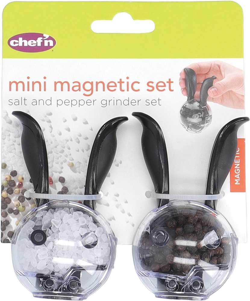 Chef'n Sada magnetických mlýnků na pepř a sůl, 2 ks