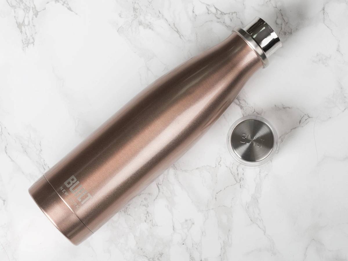 BUILT New York Láhev na vodu z nerezové oceli, 500 ml, Rose Gold