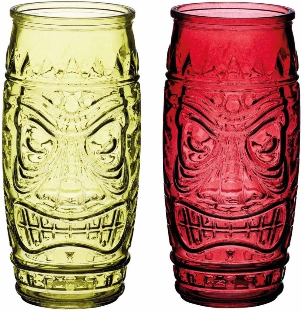 BarCraft Sada dvou sklenic na koktejl Tiki, 650 ml
