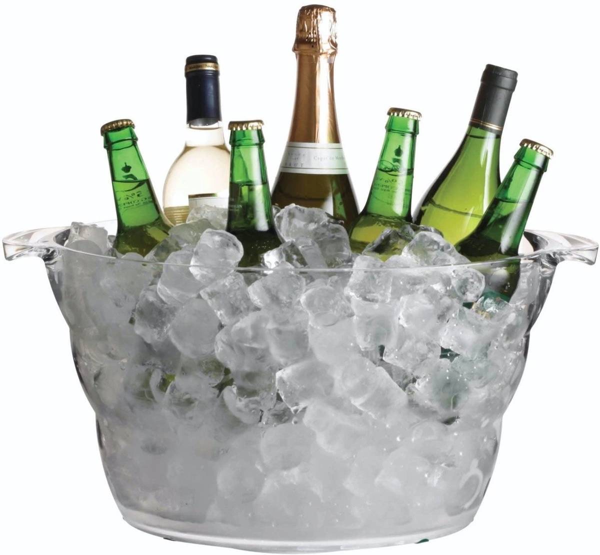 BarCraft Akrylový kyblík na chlazení nápojů, průhledný