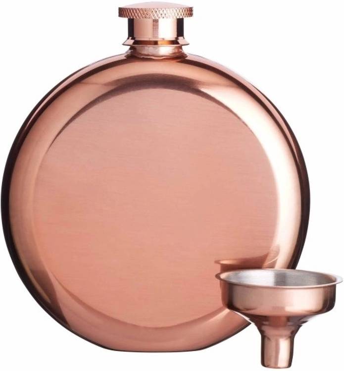 BarCraft Placatka z nerezové oceli s měděným povrchem, 140 ml