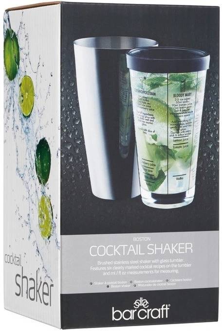 BarCraft Shaker na koktejly, s recepty, 400 ml