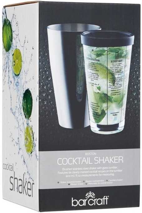 BarCraft Shaker na koktejly, s recepty, 400 ml