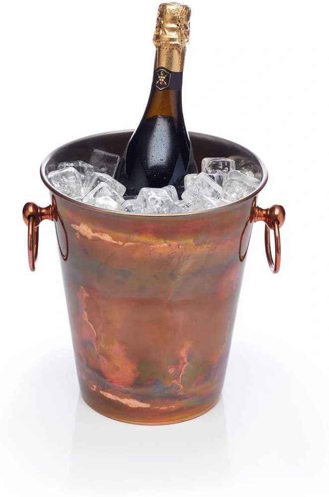 BarCraft Nerezový chladící kyblík na šampaňské, v měděné úpravě