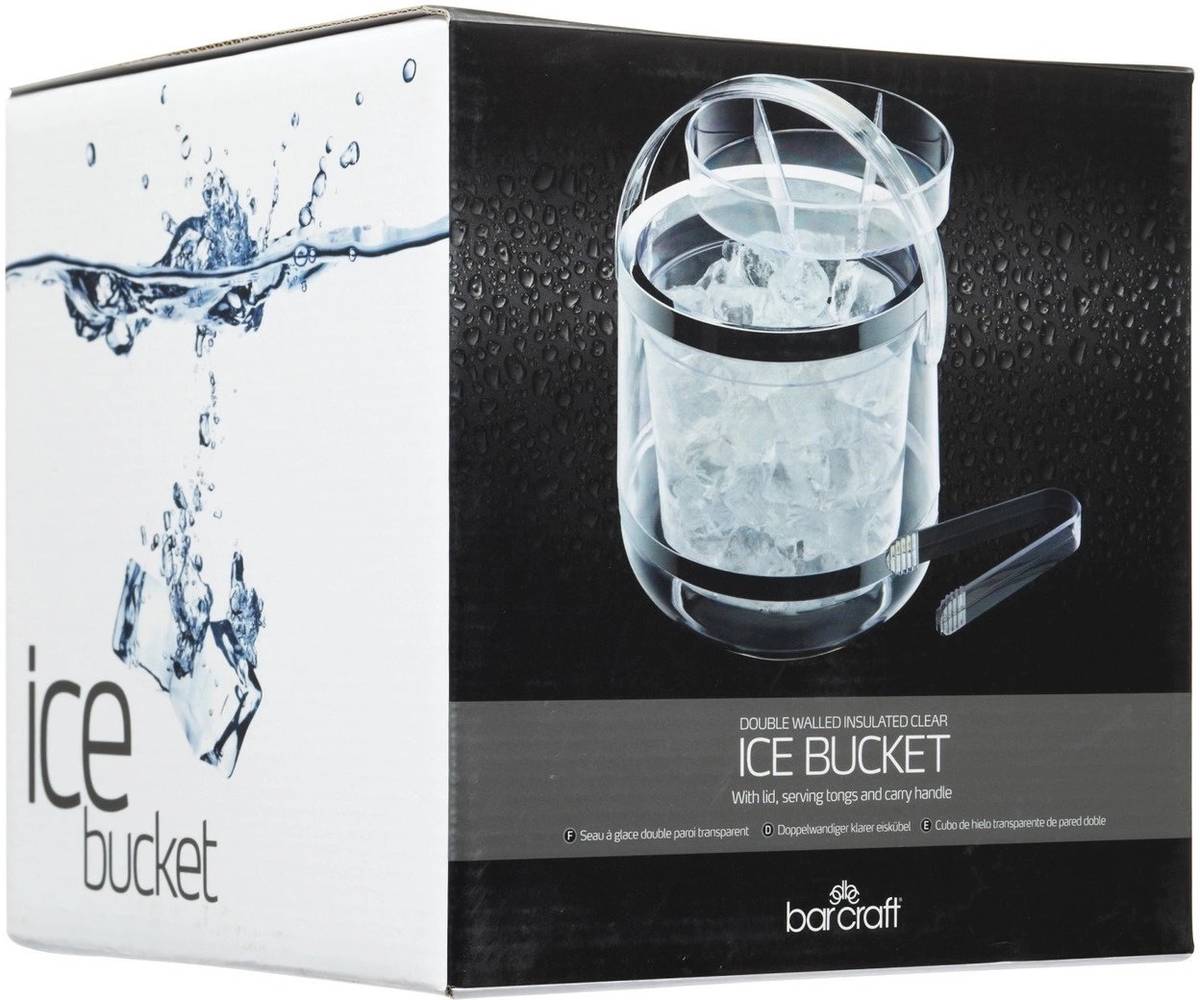 BarCraft Dvoustěnný akrylový kbelík na led