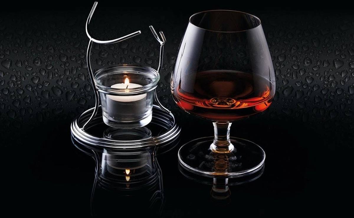BarCraft Dárková sada na zahřívání brandy a cognacu