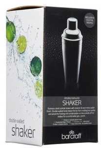 BarCraft Dvoustěnný shaker z nerezové oceli, 500 ml