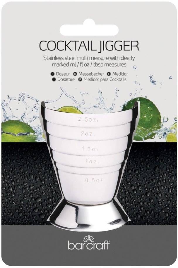 BarCraft Jigger z nerezové oceli