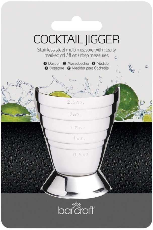 BarCraft Jigger z nerezové oceli