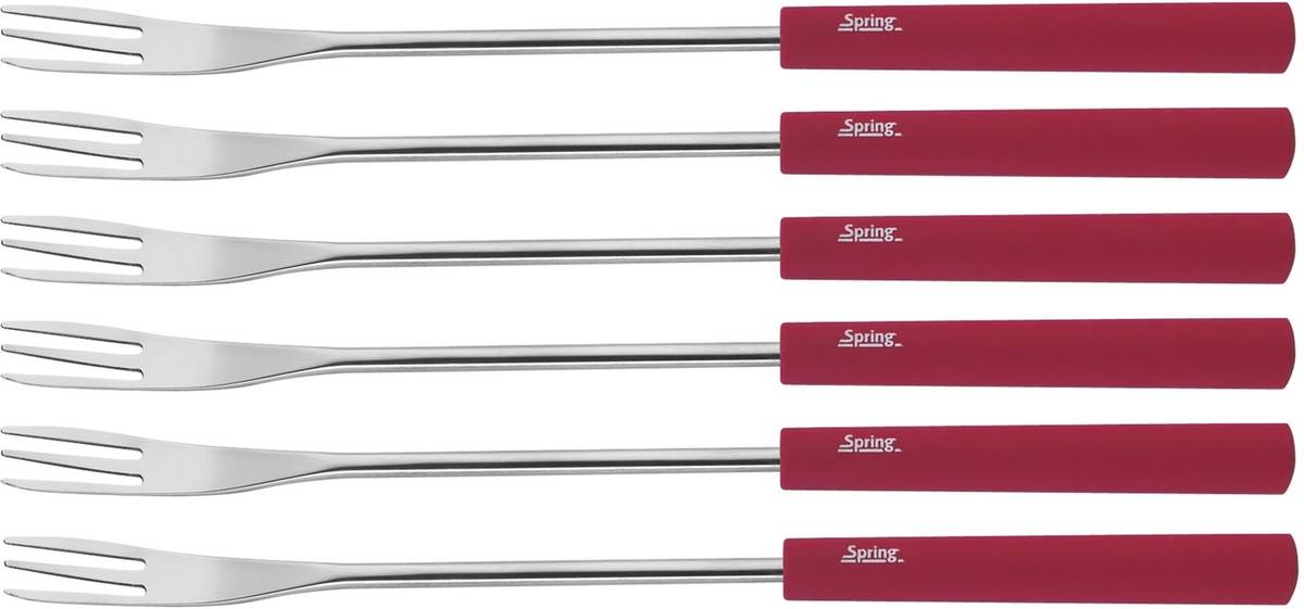 Spring Sada na fondue Aluminium Induktion, červená