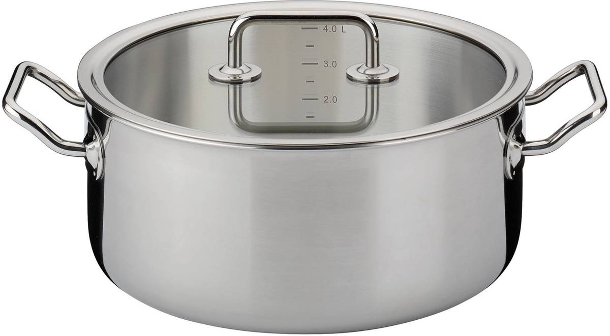 Spring Nízký kastrol se skleněnou poklicí Brigade Basic, 24 cm