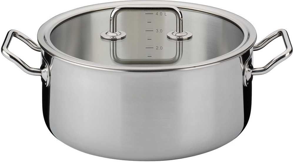 Spring Nízký kastrol se skleněnou poklicí Brigade Basic, 24 cm