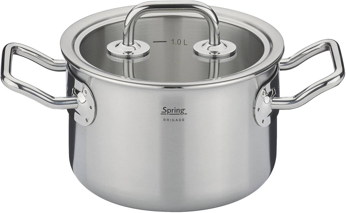 Spring Hrnec se skleněnou poklicí Brigade Basic, 14 cm