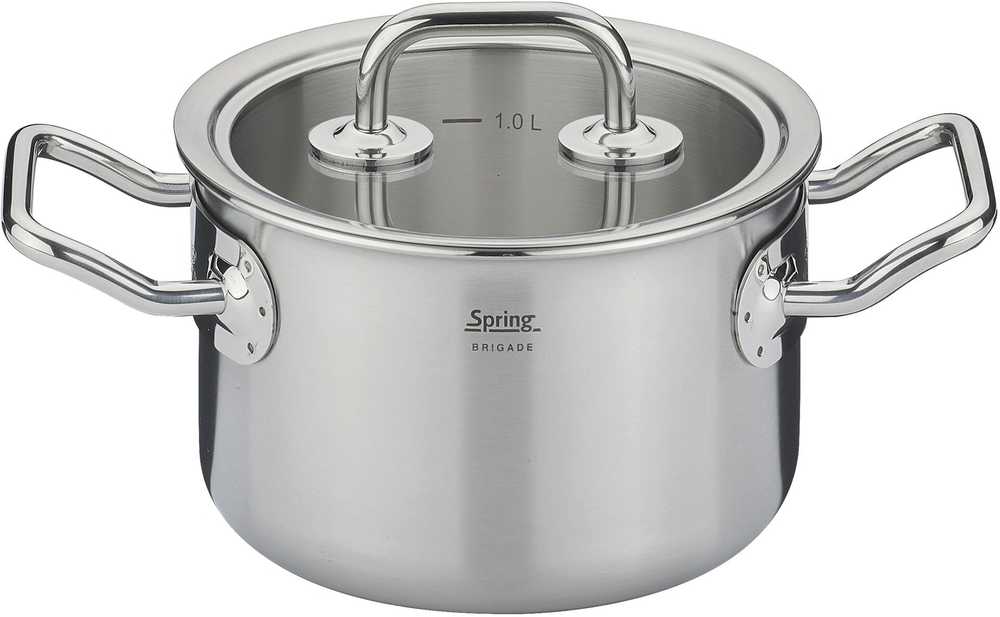 Spring Hrnec se skleněnou poklicí Brigade Basic, 14 cm