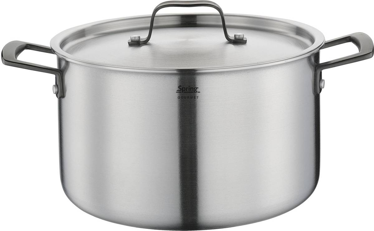 Spring Hrnec s poklicí Gourmet, 24 cm, černá