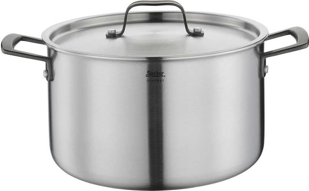 Spring Hrnec s poklicí Gourmet, 24 cm, černá