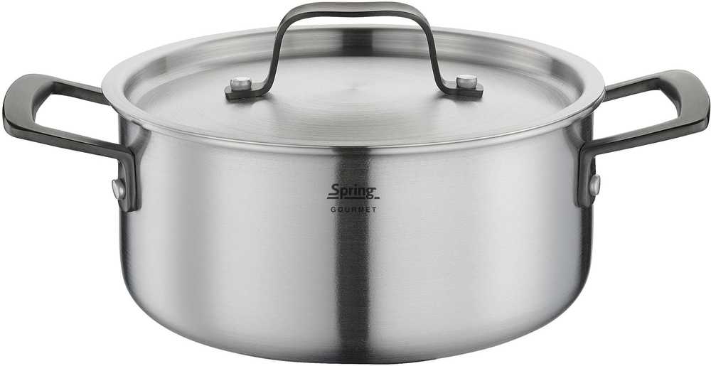 Spring Nízký kastrol Gourmet, 20 cm, černá