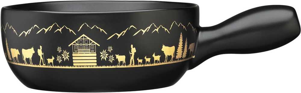 Spring Sada na fondue Montana, černozlatá