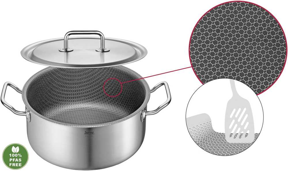 Spring Nízký kastrol Cut Resist Pure, 24 cm