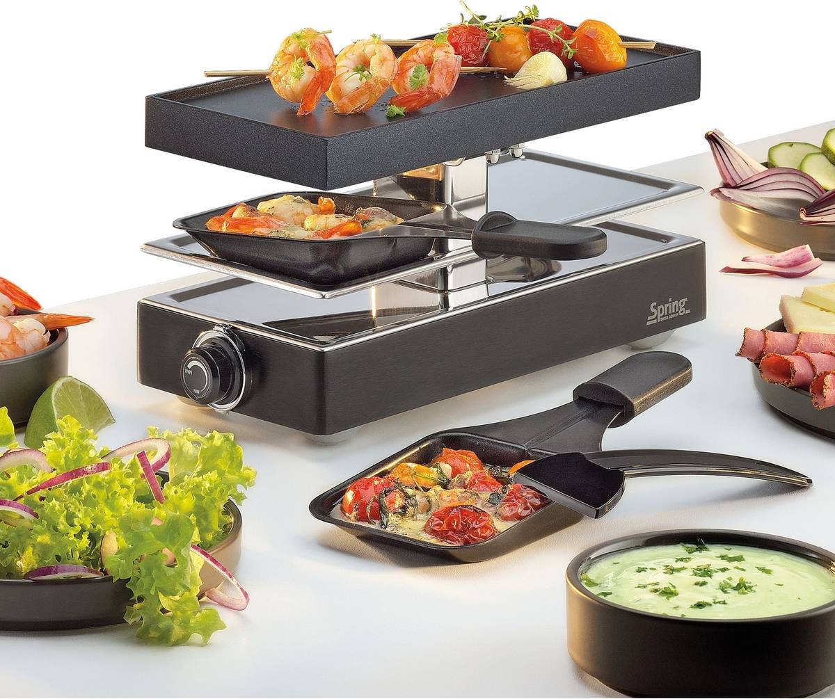 Spring Raclette2 Classic, hliníková deska, černá