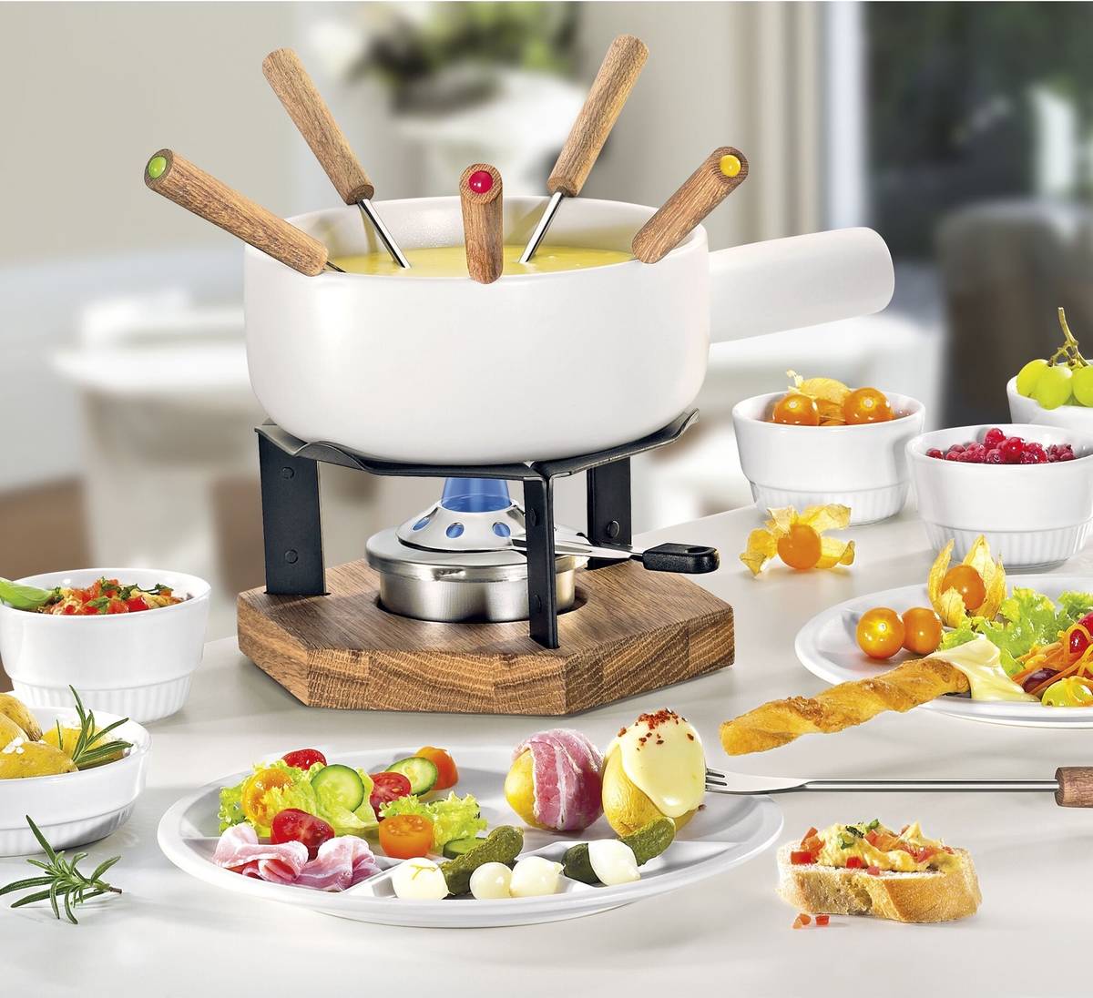 Spring Sada na fondue Winterthur, bílá