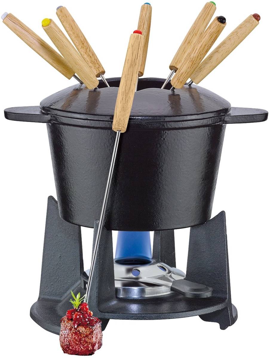 Spring Sada na fondue Grenoble, matná černá