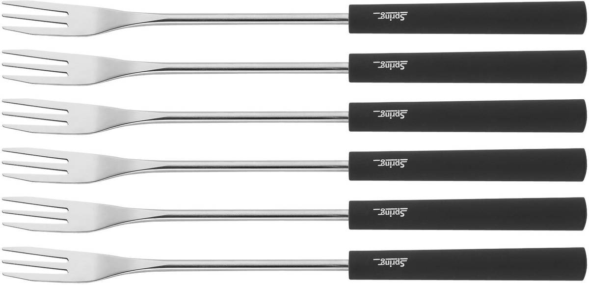 Spring Sada vidliček na fondue Basic, 6 ks, černá