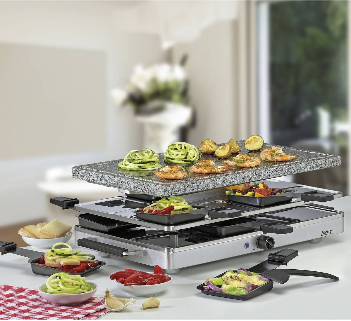 Spring Raclette8 Classic, žulový kámen