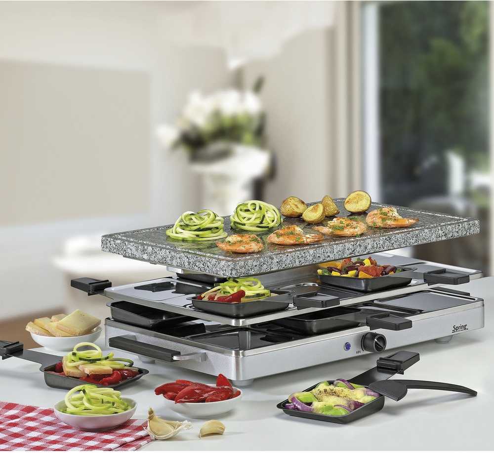 Spring Raclette8 Classic, žulový kámen