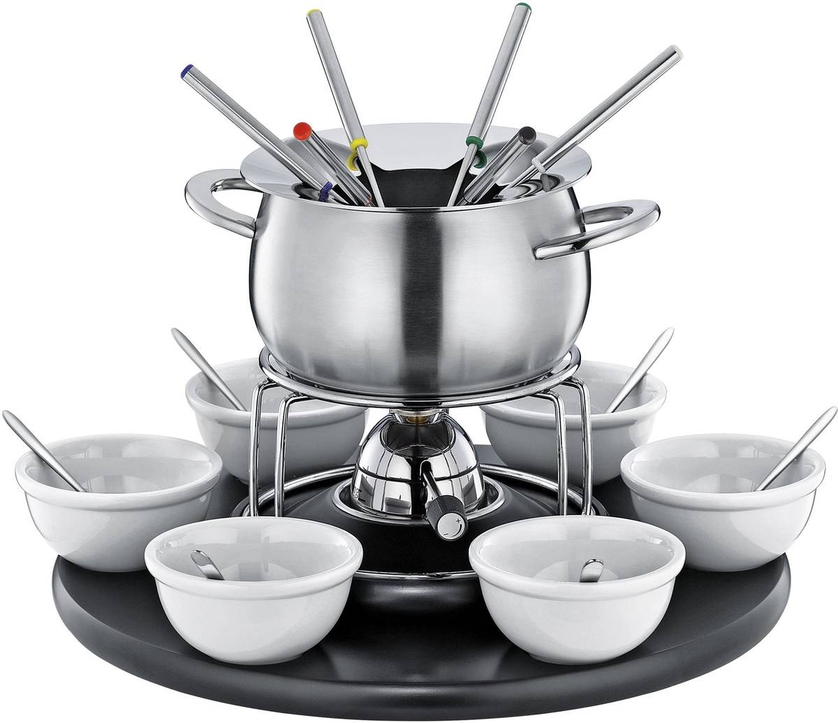 Spring Sada na fondue Carousel, 22 ks, černá