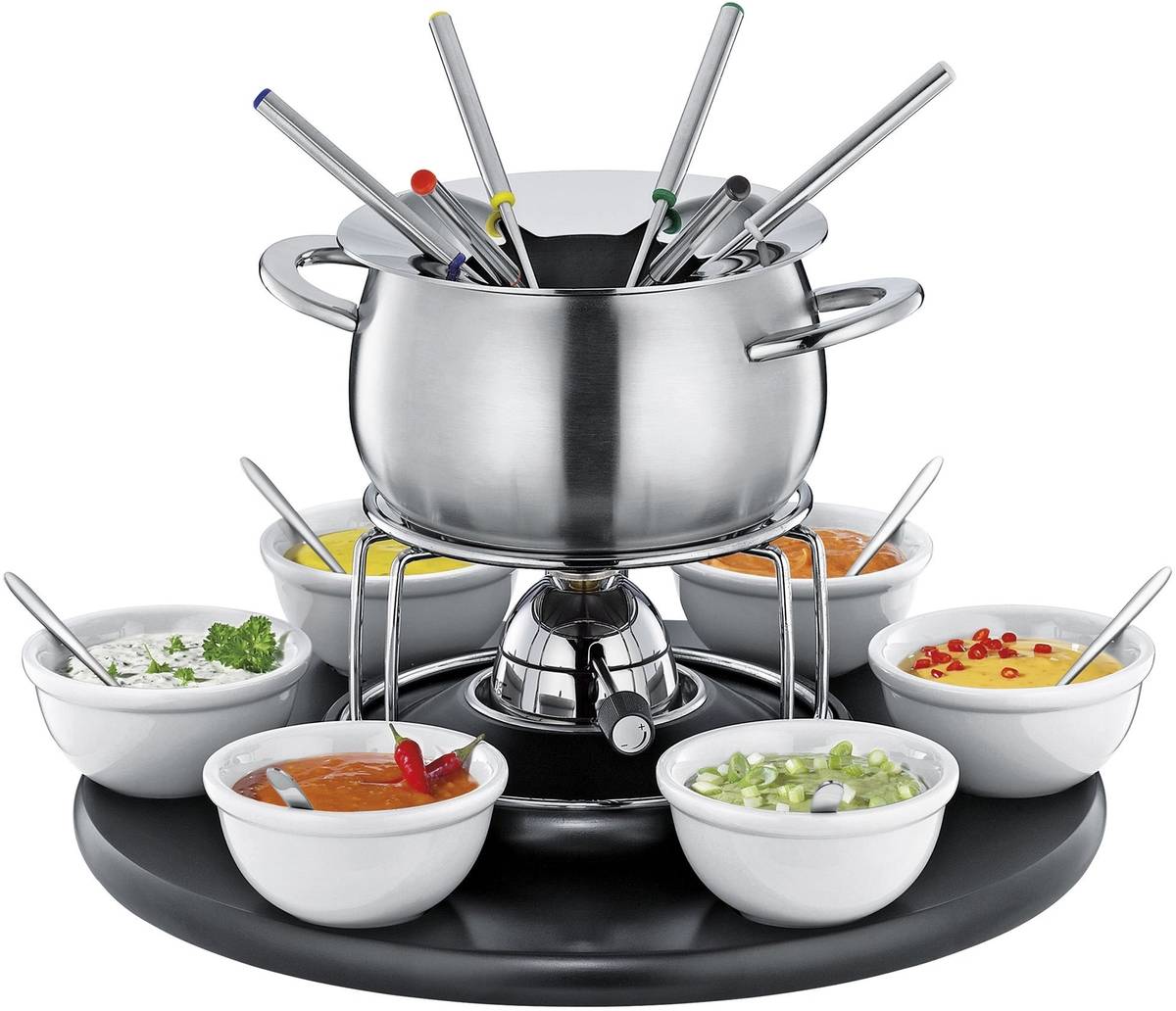 Spring Sada na fondue Carousel, 22 ks, černá
