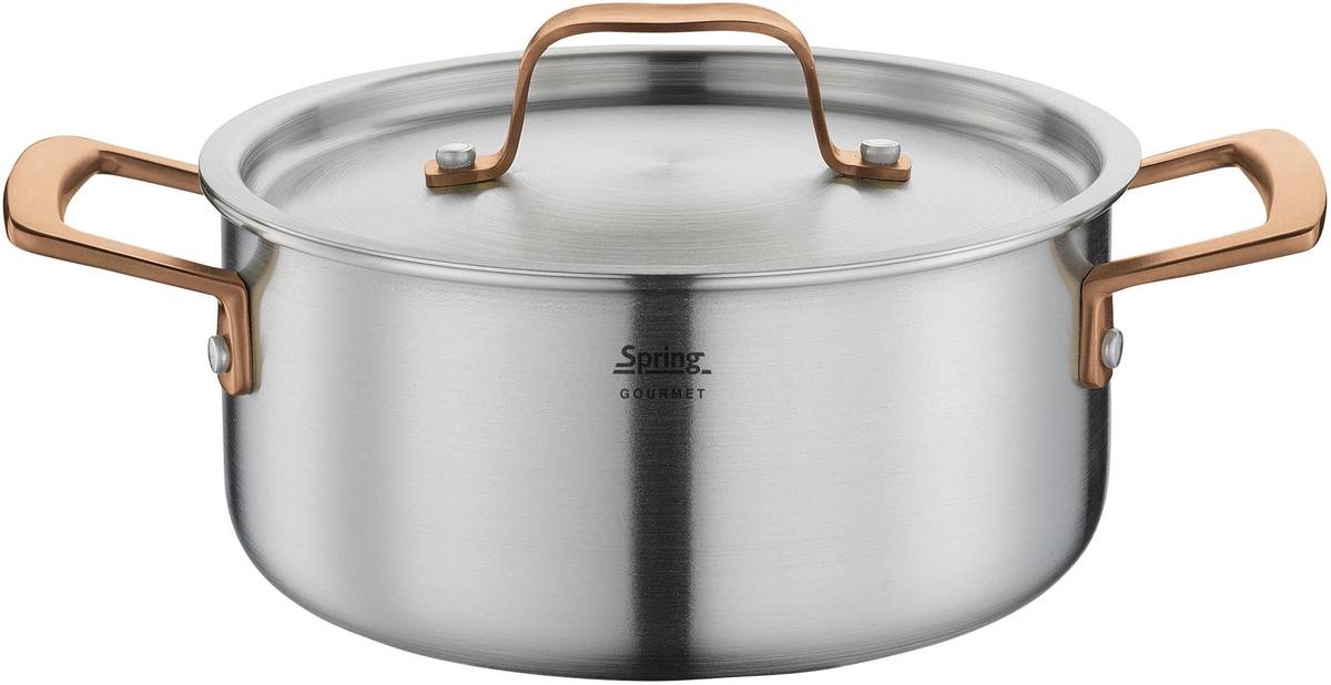 Spring Nízký kastrol Gourmet, 20 cm, zlatorůžová