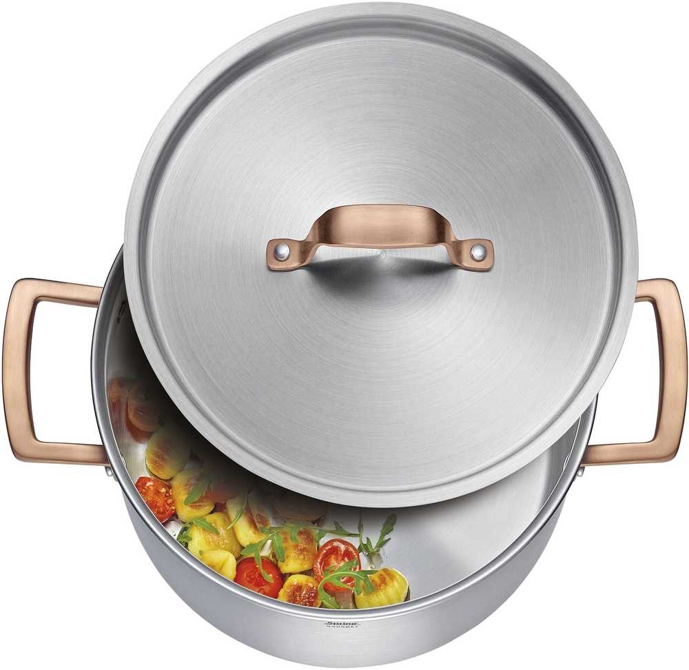 Spring Nízký kastrol Gourmet, 20 cm, zlatorůžová