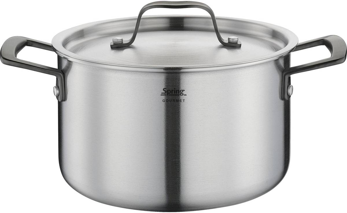 Spring Hrnec s poklicí Gourmet, 20 cm, černá