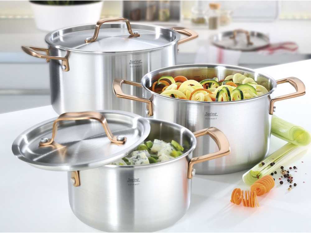 Spring Gourmet Sada nádobí, 4 ks, růžové zlato