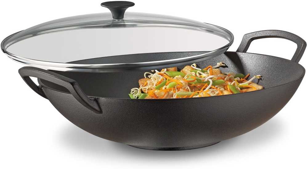 Spring Litinový Wok s poklicí, 35 cm
