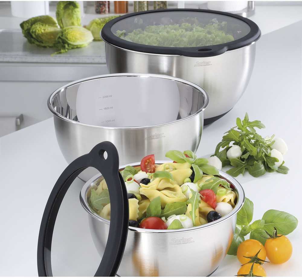 Spring Fusion2 Sada mís s víkem, 3 ks