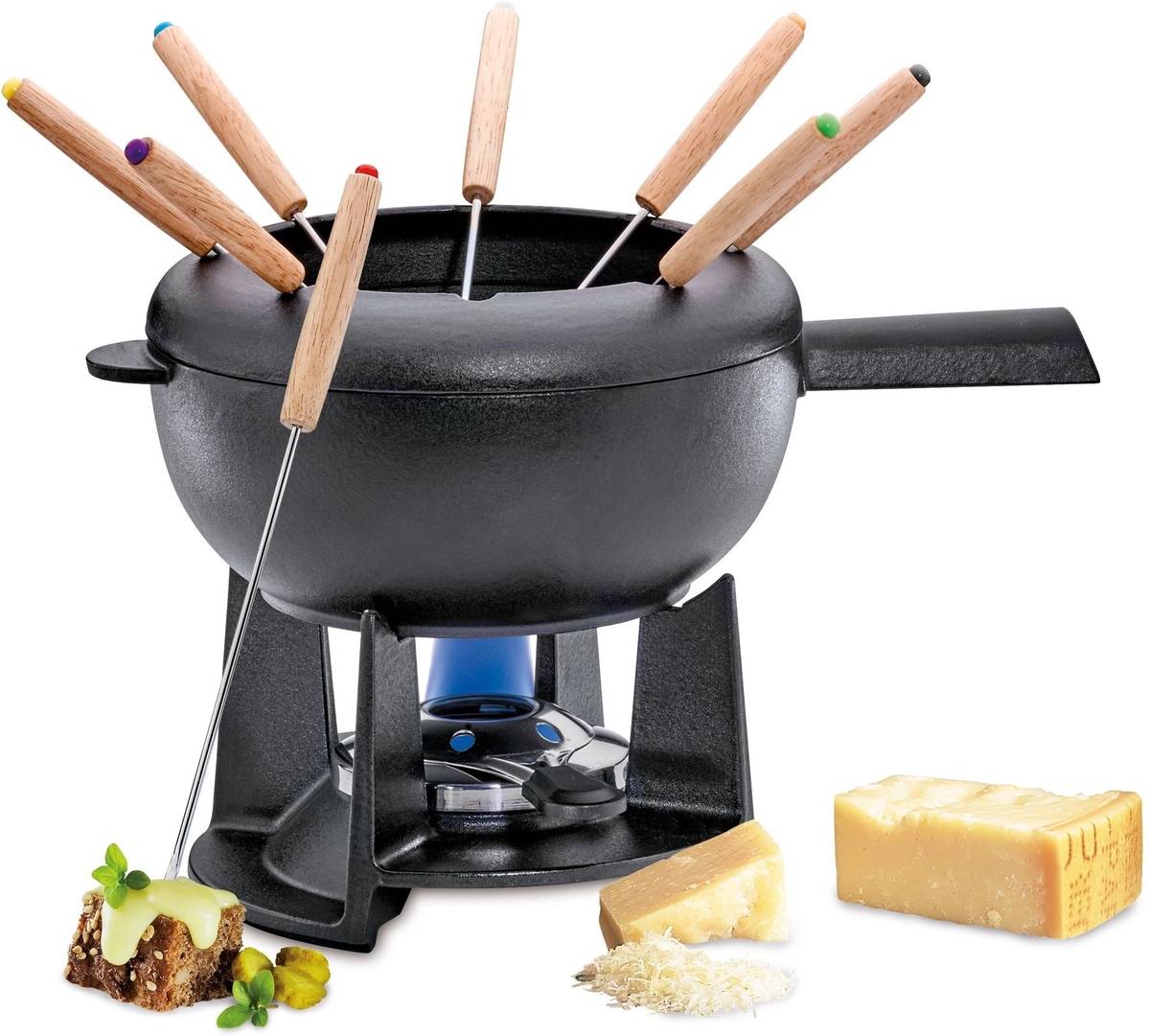 Spring Sada na fondue Saas-Fee, černá matná