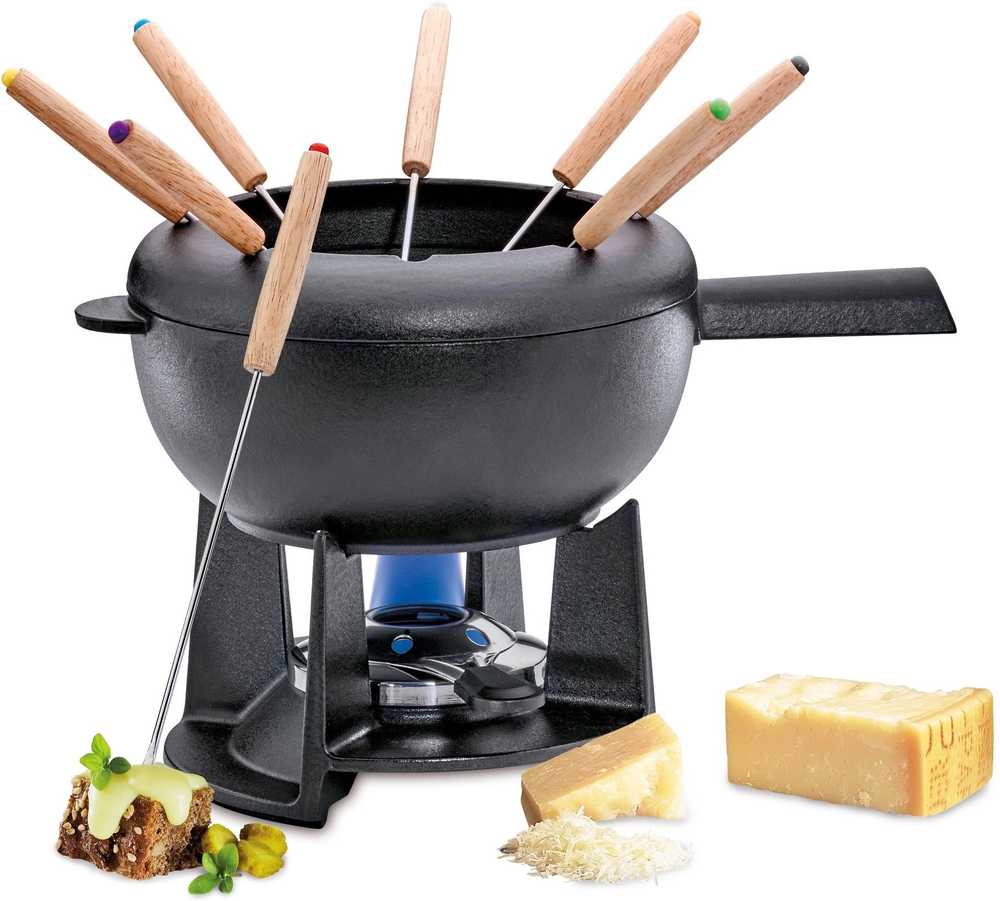 Spring Sada na fondue Saas-Fee, černá matná