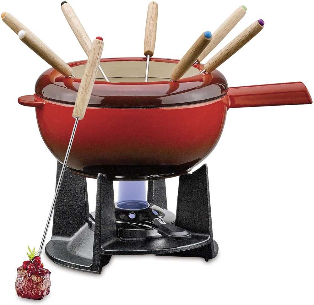 Spring Sada na fondue Saas-Fee, červená