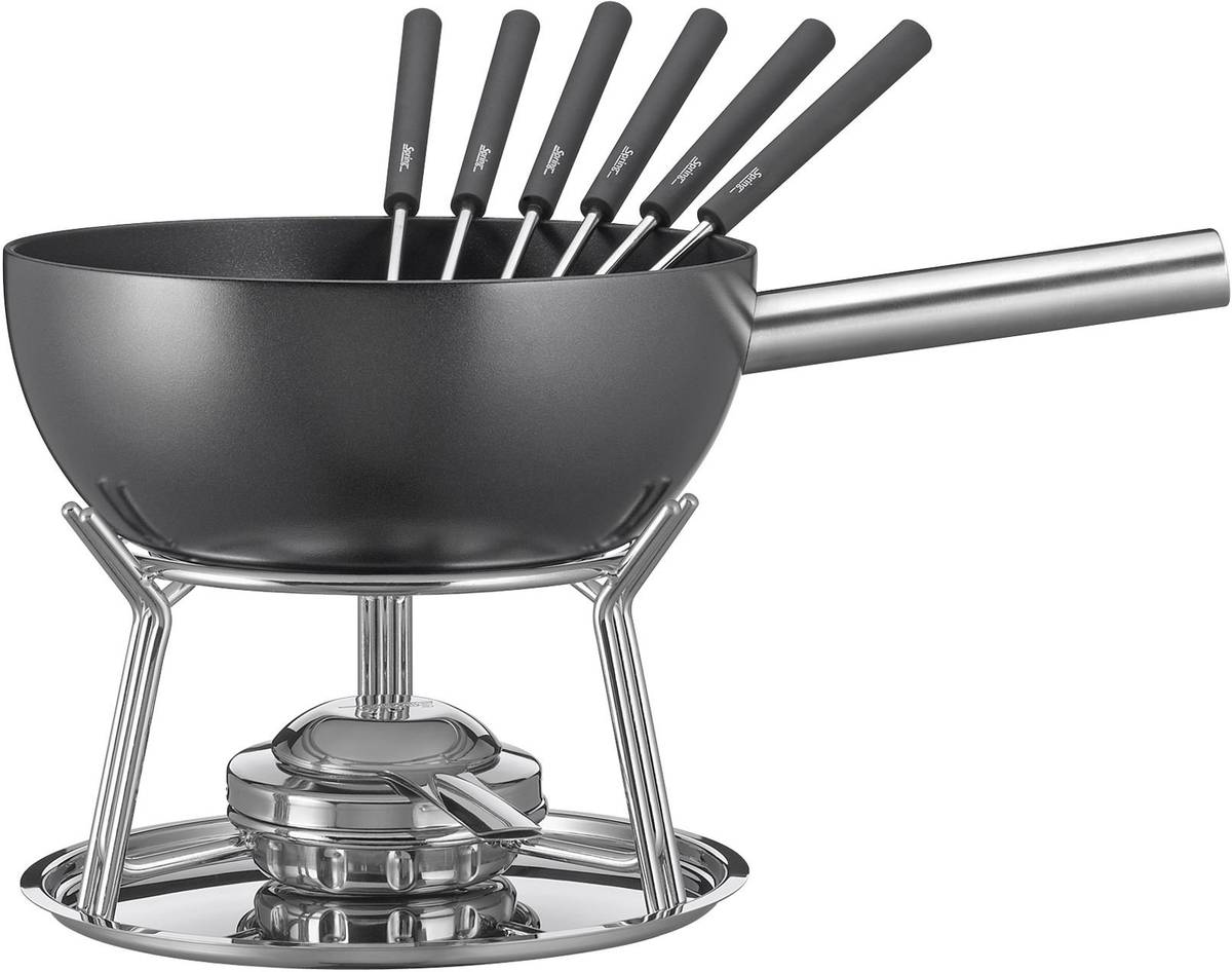 Spring Sada na fondue Aluminium Induktion, černá