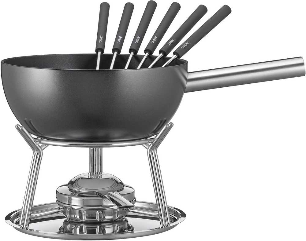 Spring Sada na fondue Aluminium Induktion, černá
