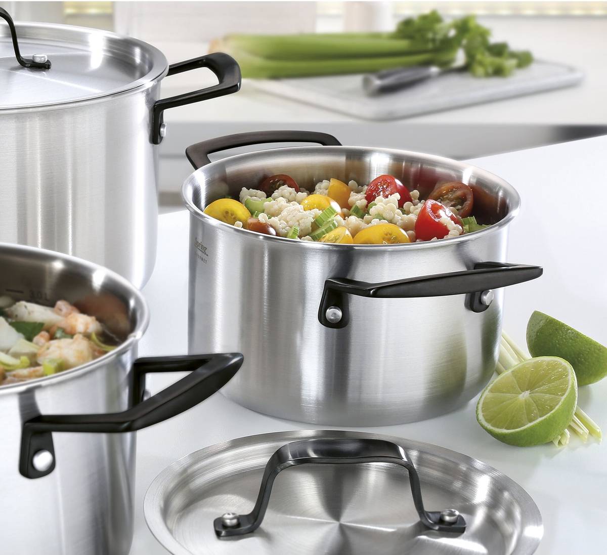 Spring Hrnec s poklicí Gourmet, 16 cm, černá