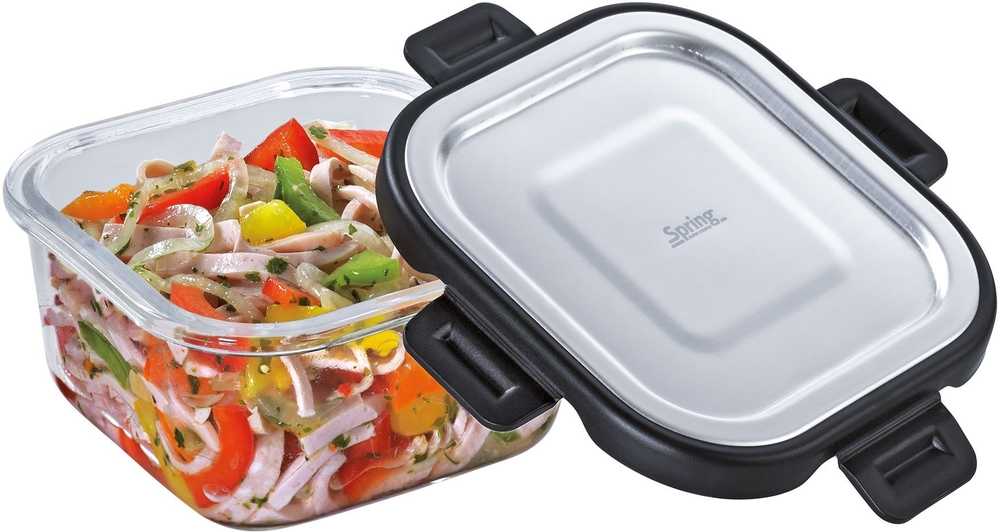 Spring Fusion2 Dóza na potraviny, hranatá, 520 ml