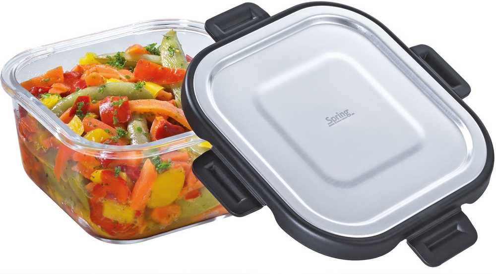 Spring Fusion2 Dóza na potraviny, hranatá, 800 ml